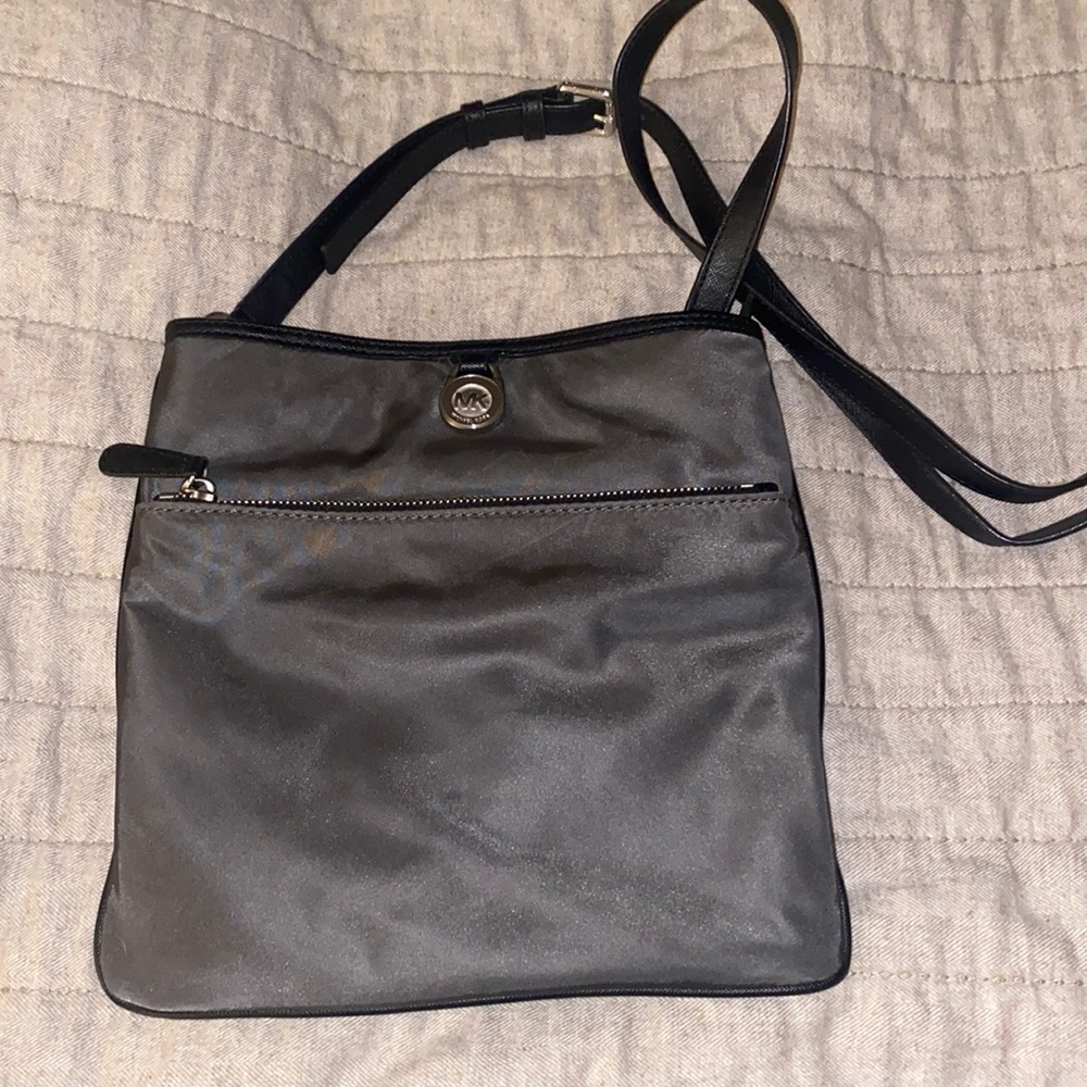 Michael Kors gray nylon crossbody